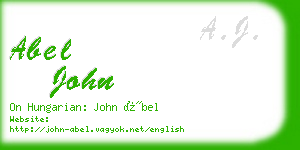 abel john business card